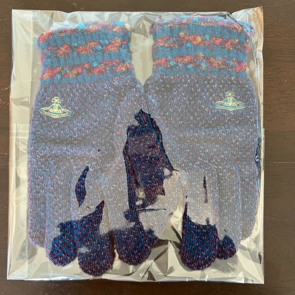 Vivienne Westwood Purple & Blue Orb Gloves